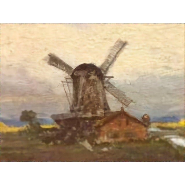 Konstantin Stoitzner, Landscape with Mills, Early 20th Century For Sale - Image 4 of 9