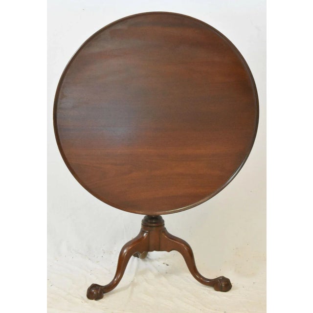 Kittinger Williamsburg Mahogany Tilt Top Table Tea Table Cw 70 Claw and Ball For Sale In Cleveland - Image 6 of 13