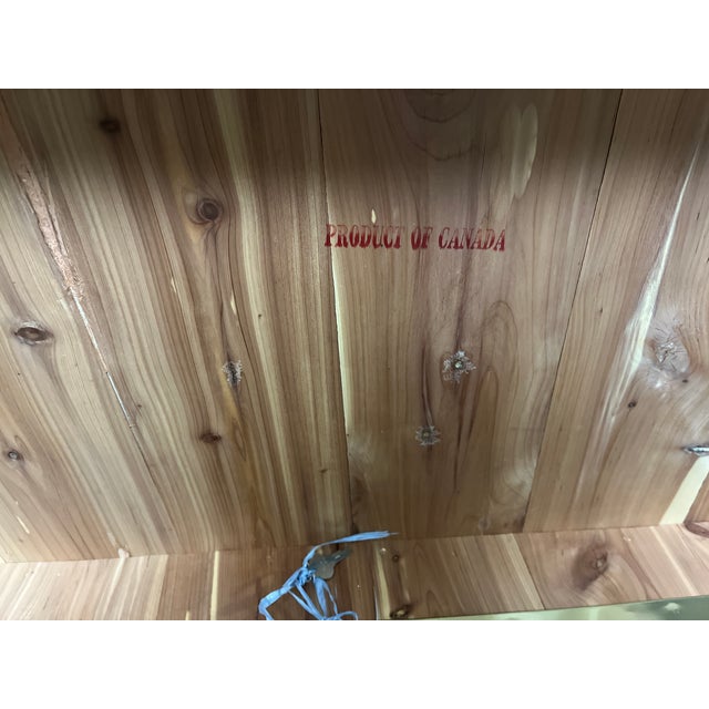 Antique Everlite Black and Brass Steamer Trunk Made in Canada For Sale - Image 9 of 13