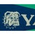 Pennant Sz: 11 1/2"H x 29"W Frame Sz: 15 1/4"H x 33"W Classic (custom framed) Yale 'Bulldog' felt c1960s pennant
