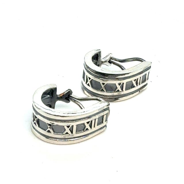 1990s 1990s Pair of Tiffany & Co Estate Clip on Earrings Sterling Silver For Sale - Image 5 of 7