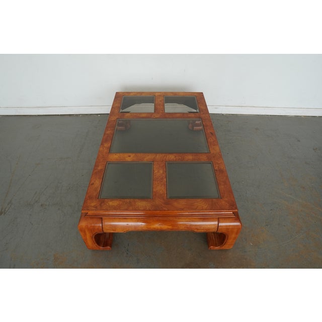 Vintage Century Furniture Burlwood Coffee Table For Sale - Image 9 of 13