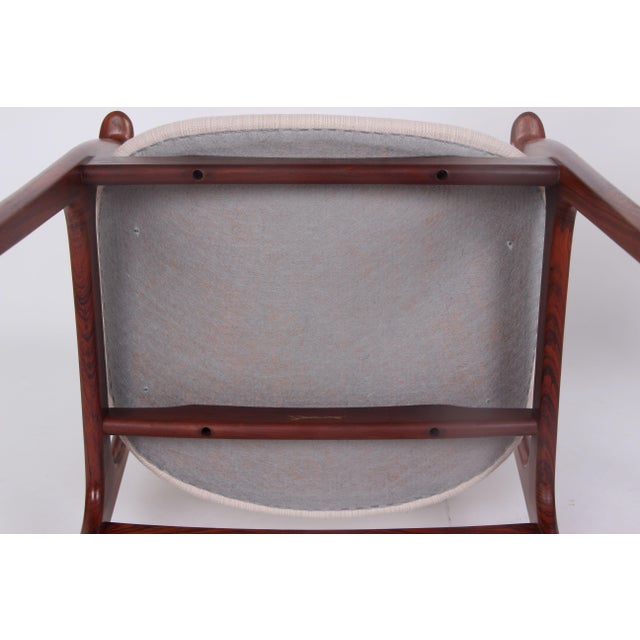 Wood Model OD50 Armchair in Rosewood and Wool Upholstery by Erik Buch for Oddense Maskinsnedkeri, 1960s, Set of 2 For Sale - Image 7 of 9