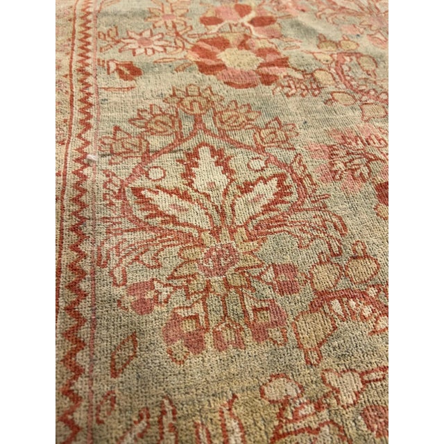 Antique Mahal Handmade Oriental Yellow & Orange Rug For Sale - Image 10 of 12