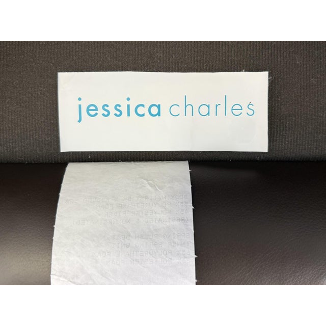 Brown Jessica Charles Leather Swivel Club Chair For Sale - Image 8 of 9