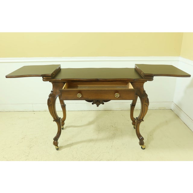 Karges Model 667 Burl Walnut Venetian Server For Sale - Image 10 of 12