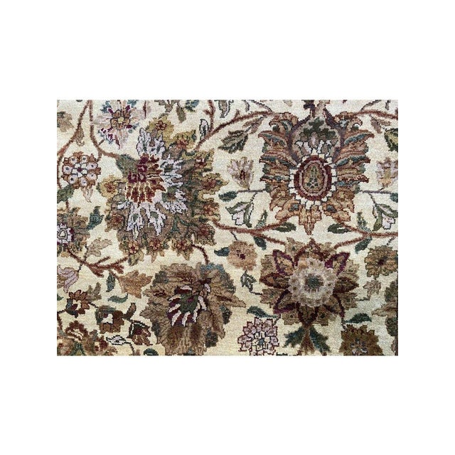 Textile 10x14 Handwoven Indian Agra Area Rug - 105381 For Sale - Image 7 of 16