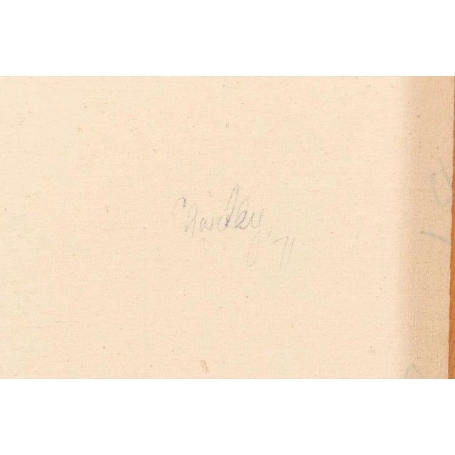 Charley Brown -Pear on a Cube of Clouds in the Sky " Surrealistic Still Life Oil Painting For Sale - Image 10 of 11