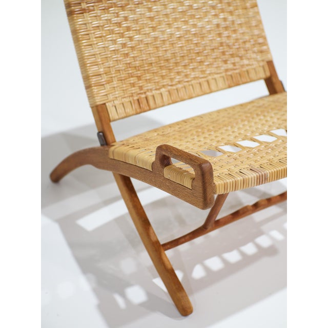 JH512 Folding Chair in Rattan and Oak by Hans J. Wegner for Johannes Hansen, Denmark, 1950s For Sale - Image 11 of 18