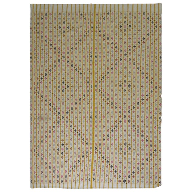A colorful geometric flat-weave jajim /cicim woven technique from Southern part of Turkey. Measures: 6'10'' x 9'10''...