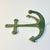 Asparagus 1970s Vintage Nautical Coastal Arts & Crafts Cast Iron Anchor Wall Hook For Sale - Image 8 of 9