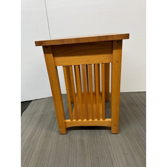 Michael's Furniture Company Mission Style Oak Nighstands, a Pair For Sale - Image 14 of 15