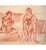 Red David Burliuk, Modernist Conte Crayon Drawing Beach Scene David Burliuk Russian Futurist, c.1940's For Sale - Image 8 of 11