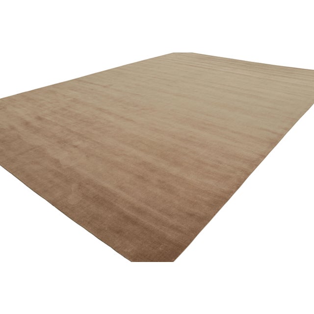 Rug & Kilim Rug & Kilim’s Oversized Contemporary Textural Solid Rug in Brown Tones-11x19 For Sale - Image 4 of 7