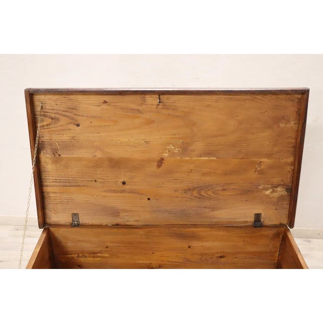 Rustic Trunk in Fir Wood, Late 19th Century For Sale - Image 5 of 12