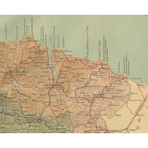 This is a historical map of the province of Vizcaya (Biscay) in Spain, dated 1901. The title on the map is "VIZCAYA....