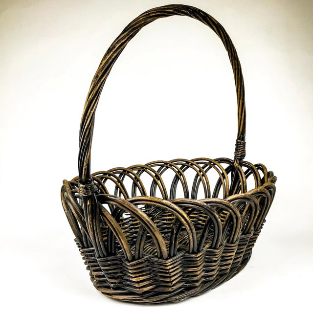 Vintage Extra Large French Fruit Flower Basket For Sale - Image 13 of 13