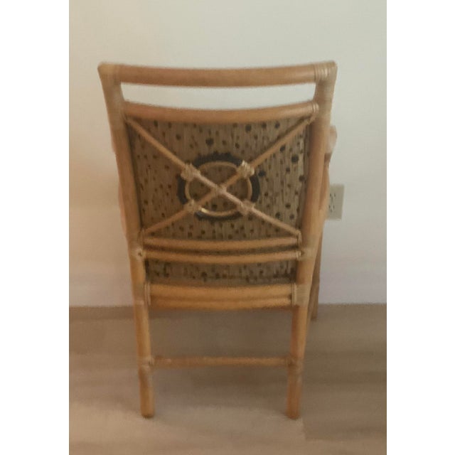 English Vintage “Target” Back McQuire Side Chairs For Sale - Image 3 of 9