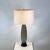 1970s Studio Ceramic Lamp With Custom Linen Shade and Diffuser For Sale - Image 4 of 9