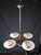Art Deco Chandelier in Chrome and Pink Opaline Glass, 1950s For Sale - Image 6 of 9