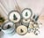 Vintage Home is pleased to offer this set of 68 Italian ironstone dinnerware. The set is from Furio and features a sponge...