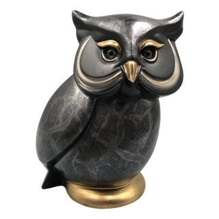 Vintage Owl in Porcelain by Lastra, 1990s For Sale
