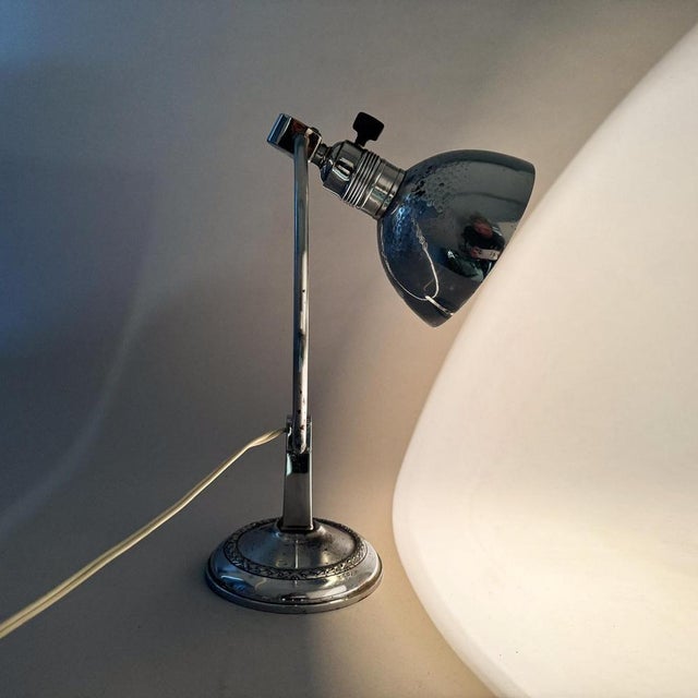 Art Deco Chrome Table Lamp, 1930s For Sale - Image 6 of 12