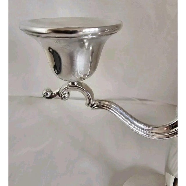 Sterling Silver Candelabra from Barker Ellis & Co., Birmingham, 1988 For Sale - Image 4 of 18