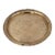 Antique Round Etched Brass Moroccan Tray Table Top For Sale