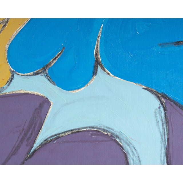 1980s Abstract Acrylic on Canvas Painting by Harry Hilson For Sale - Image 4 of 8