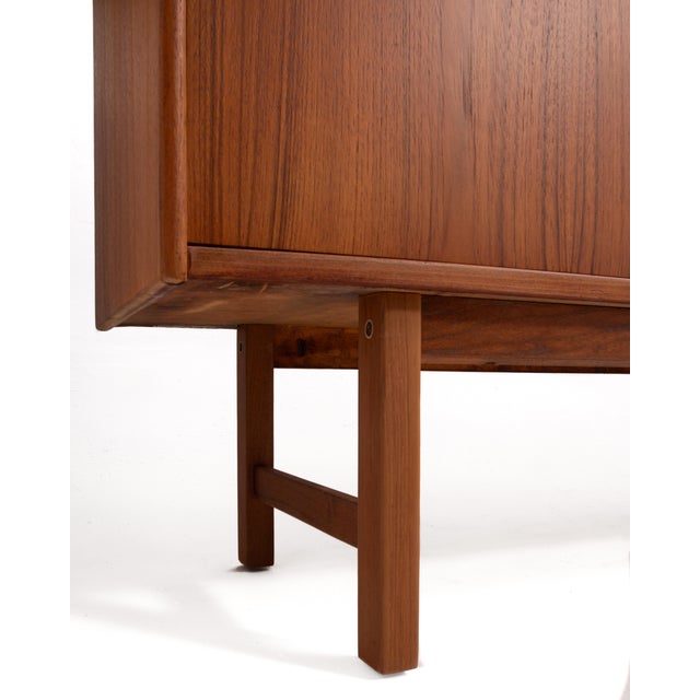 Ulferts Sweden Scandinavian Danish Teak Credenza Two Hinged Doors Dowel Legs Mid Century Key Unmarked For Sale - Image 15 of 15