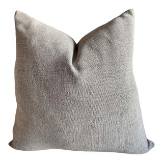 Belgian Linen Pillow With Down Insert in Natural For Sale