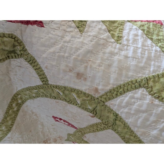 Antique Quilt With Signed/Stitched Dated 1851 ‘Ohio Star’ or ‘Sawtooth Star’ Pattern Priceless For Sale - Image 17 of 18