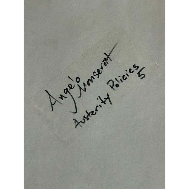 Angelo Monserat “Austerity Policies 5,” Smoke on Paper, Circa 2014 For Sale - Image 14 of 16