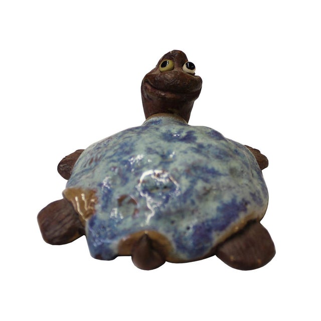 Modern Ceramic Turtle Figure | Chairish