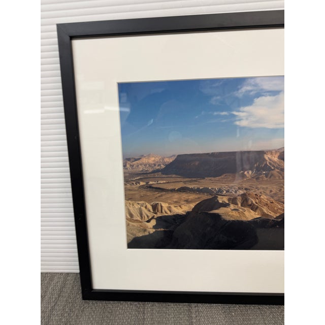 Traditional Zin Valley and Desert Cliffs in the Negev Desert, Framed For Sale - Image 3 of 12