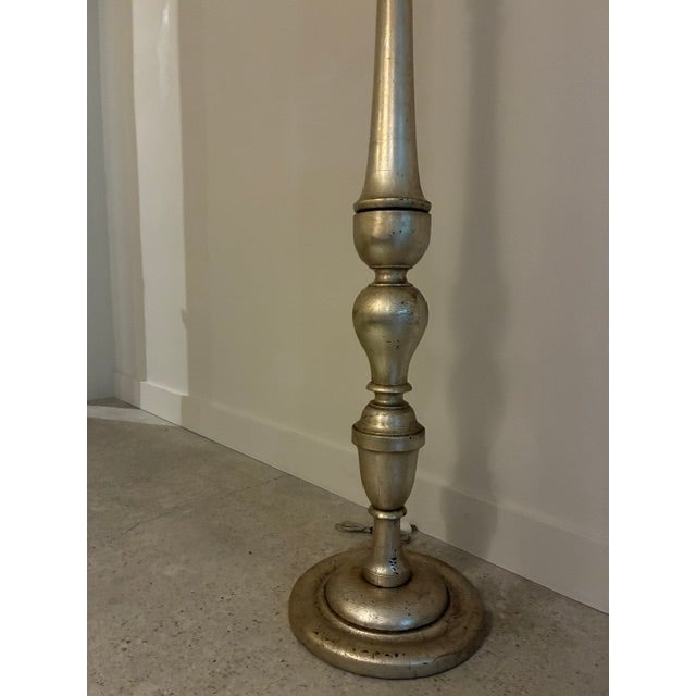 Vintage Silver Gilt Standing Lamp For Sale - Image 4 of 8