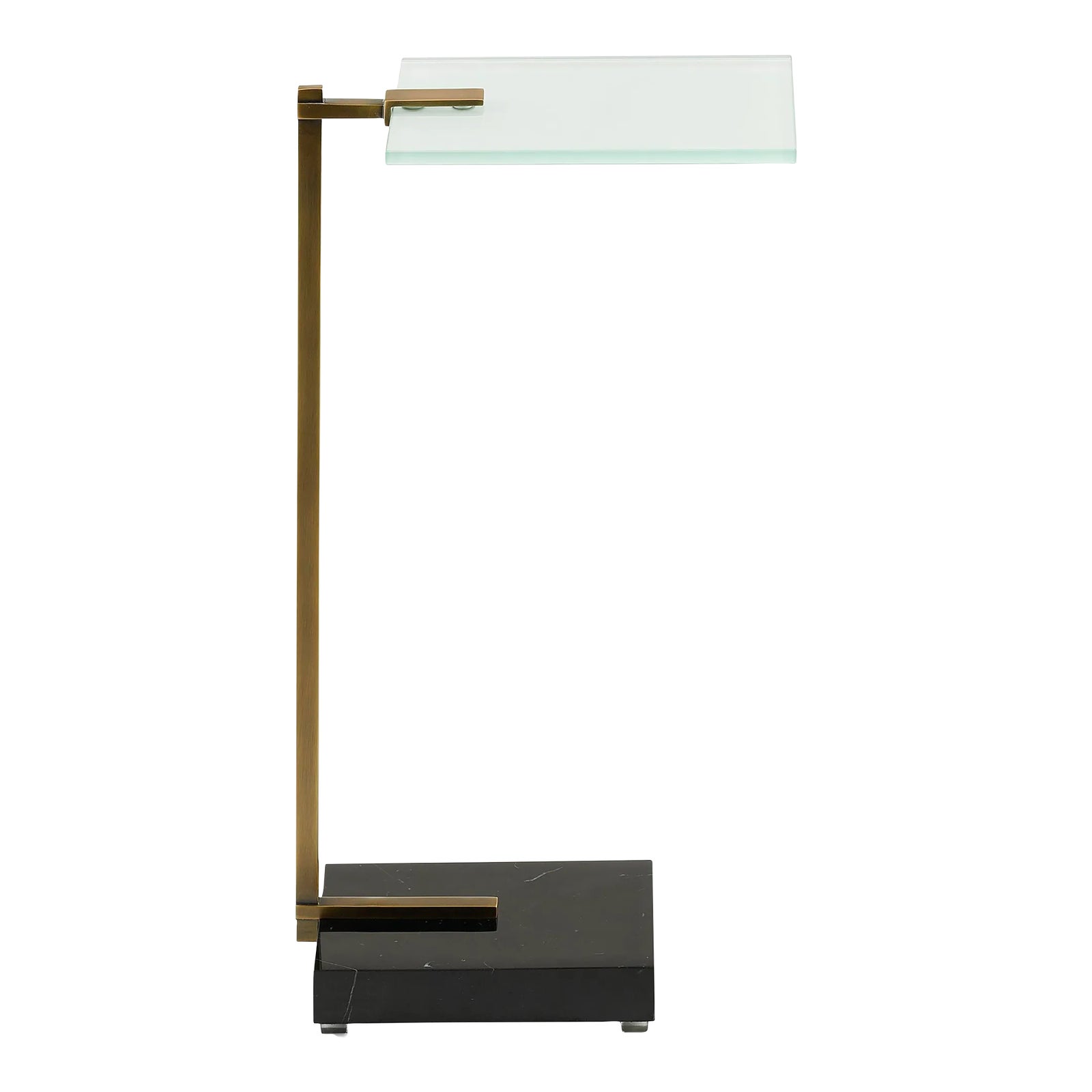 Modern glass table lamp with glass shade
