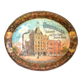 1900 Pre-Prohibition Brewery Advertising in a Lithographed Serving Tray For Sale