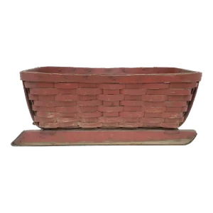 Vintage Red Basket Pull Sled