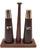 Vintage Teak Salt and Pepper Set with a Stand, Netherlands, 1960s, Set of 3 For Sale
