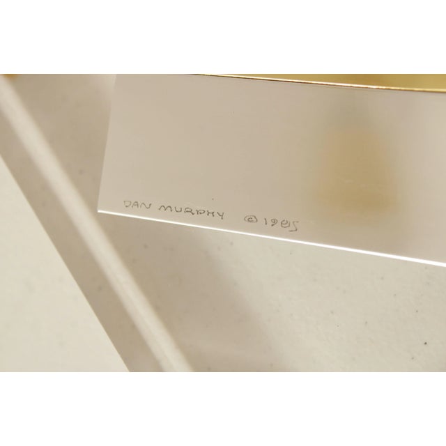 Gold Postmodern 1980s Aluminum Ribbon Sculpture by Dan Murphy For Sale - Image 8 of 13