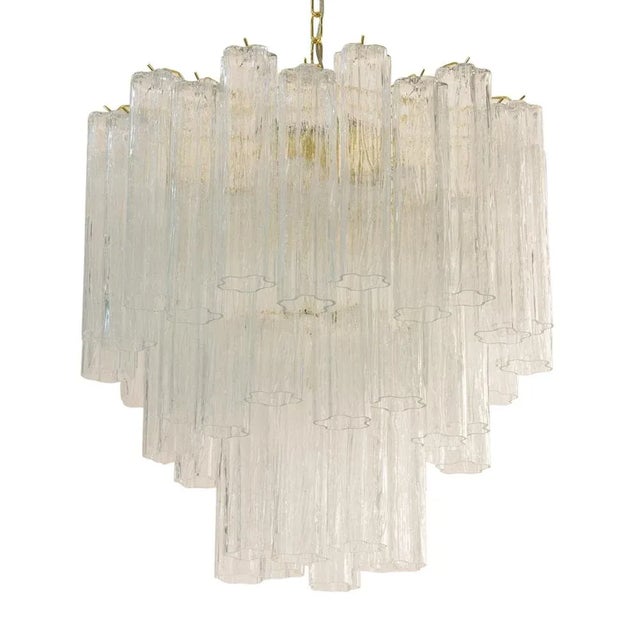 A great classic of italian vintage design and at the same time a magnificent contemporary glass chandelier in murano mid-...