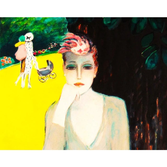 Contemporary Jean-Pierre Cassigneul, "La Lettre" Large color lithograph, 1990 For Sale - Image 3 of 10