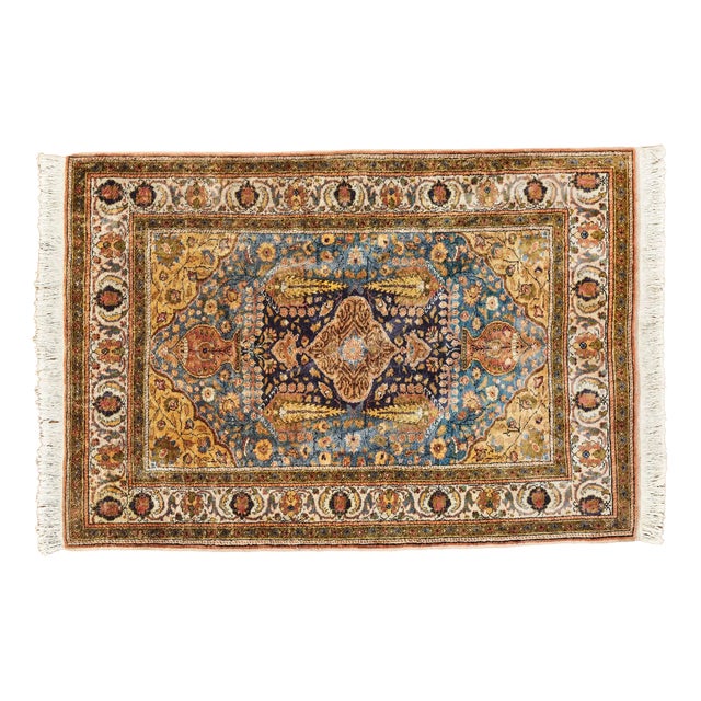 Hand-Knotted Turkish Kayseri Rug For Sale