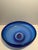 1990s Signed Kost Boda Centerpiece Bowl Goran Warff 11” 7059 7059912 Blue Magenta For Sale - Image 5 of 5