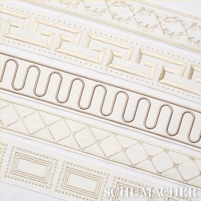Schumacher SAMPLE - Schumacher X Paloma Contreras Porte Parisien Trim In Ivory For Sale - Image 4 of 4