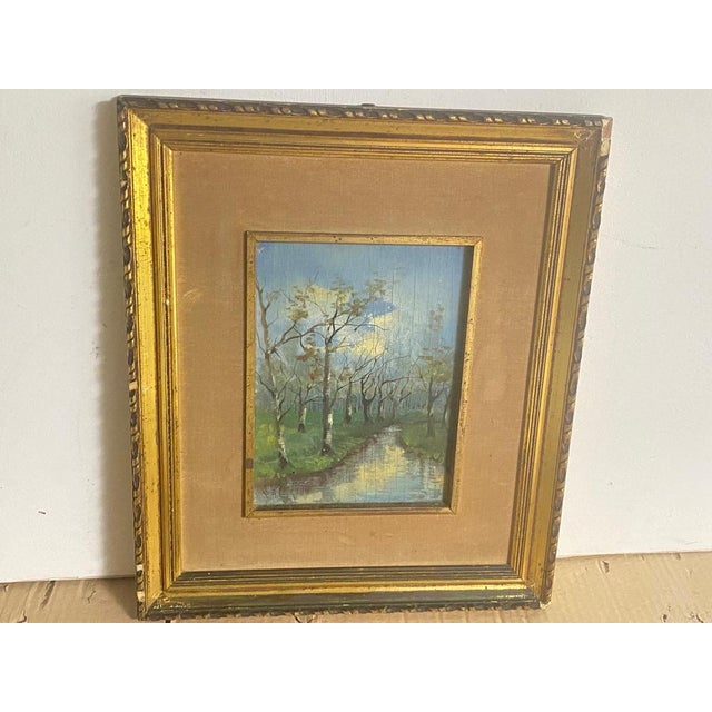 River and Trees, Early 20th Century, Oil Painting, Framed For Sale - Image 13 of 15