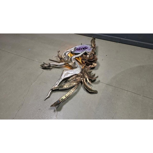 Illuminated Amethyst Wall Sculpture by Marc Dhaenens, 1970s For Sale - Image 12 of 13