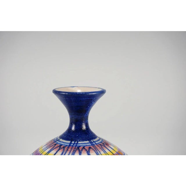 Mauve Ceramic Vase by Luigi Damore for Vietri, Italy, 1970s For Sale - Image 8 of 9